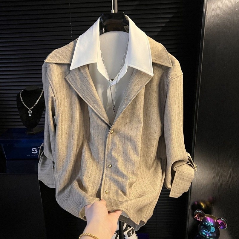 Vintage Fashion Old Money - Camicia da Uomo Vintage Stile Old
