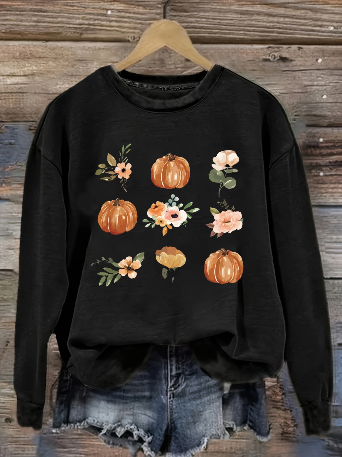 Printed Floral Shirt - Maglietta Casual da Donna a Maniche