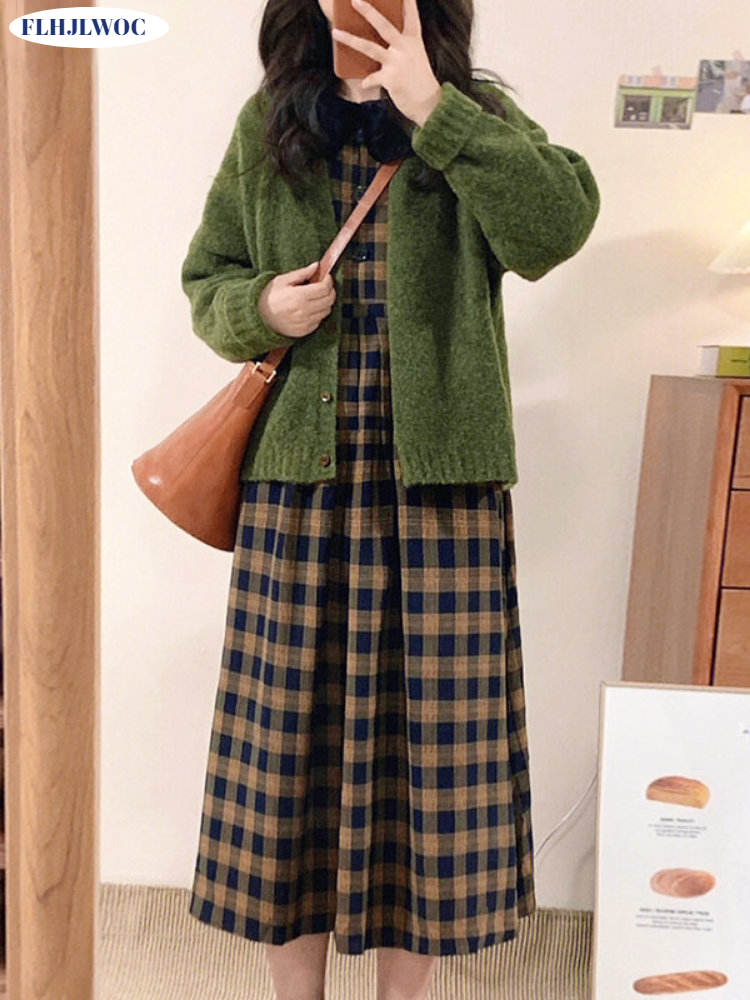 Vintage Fashion Korea - Abiti a quadri da caffè 2023