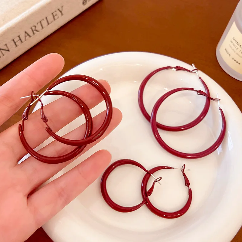 Vintage Fashion Korea - Fascino alla moda vino rosso colore