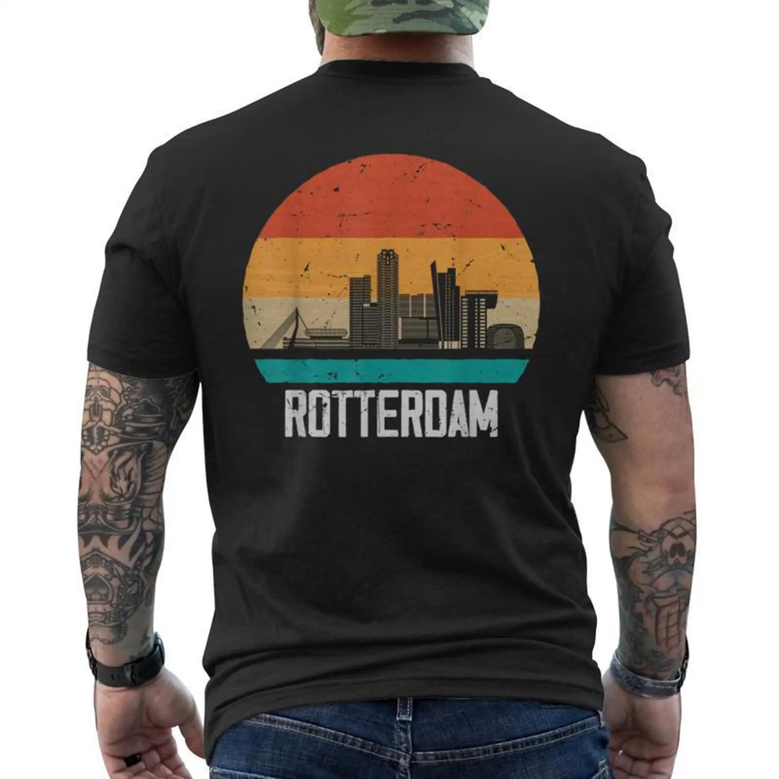 Vintage Fashion Rotterdam - Maglietta Rotterdam Paesi Bassi Retro Vintage