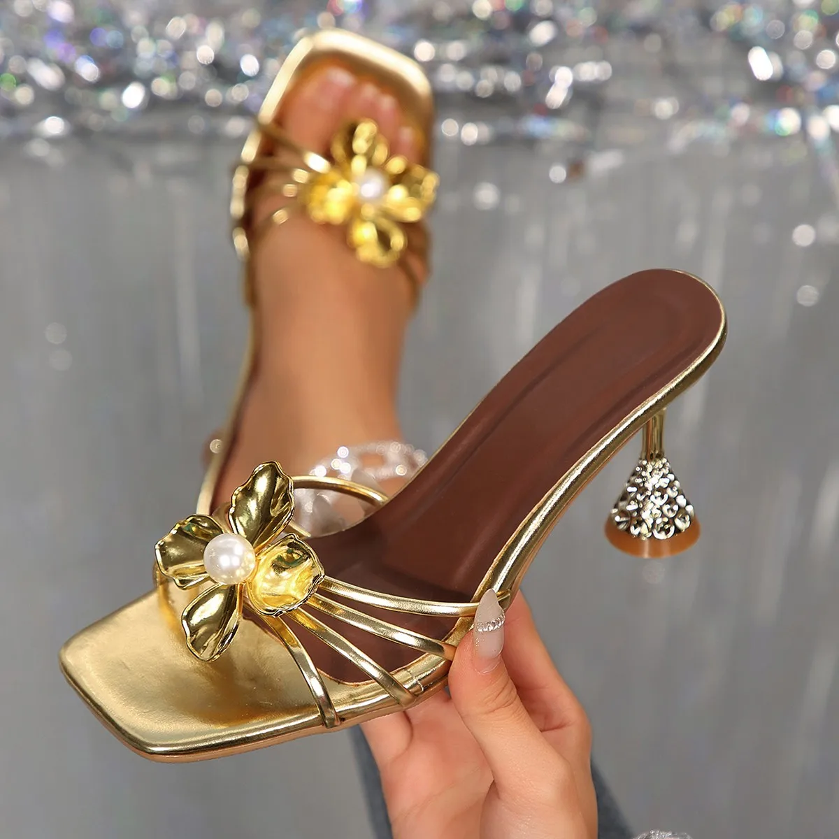 Vintage And Modern Fashion - Sandali Vintage con Tacco a Cono