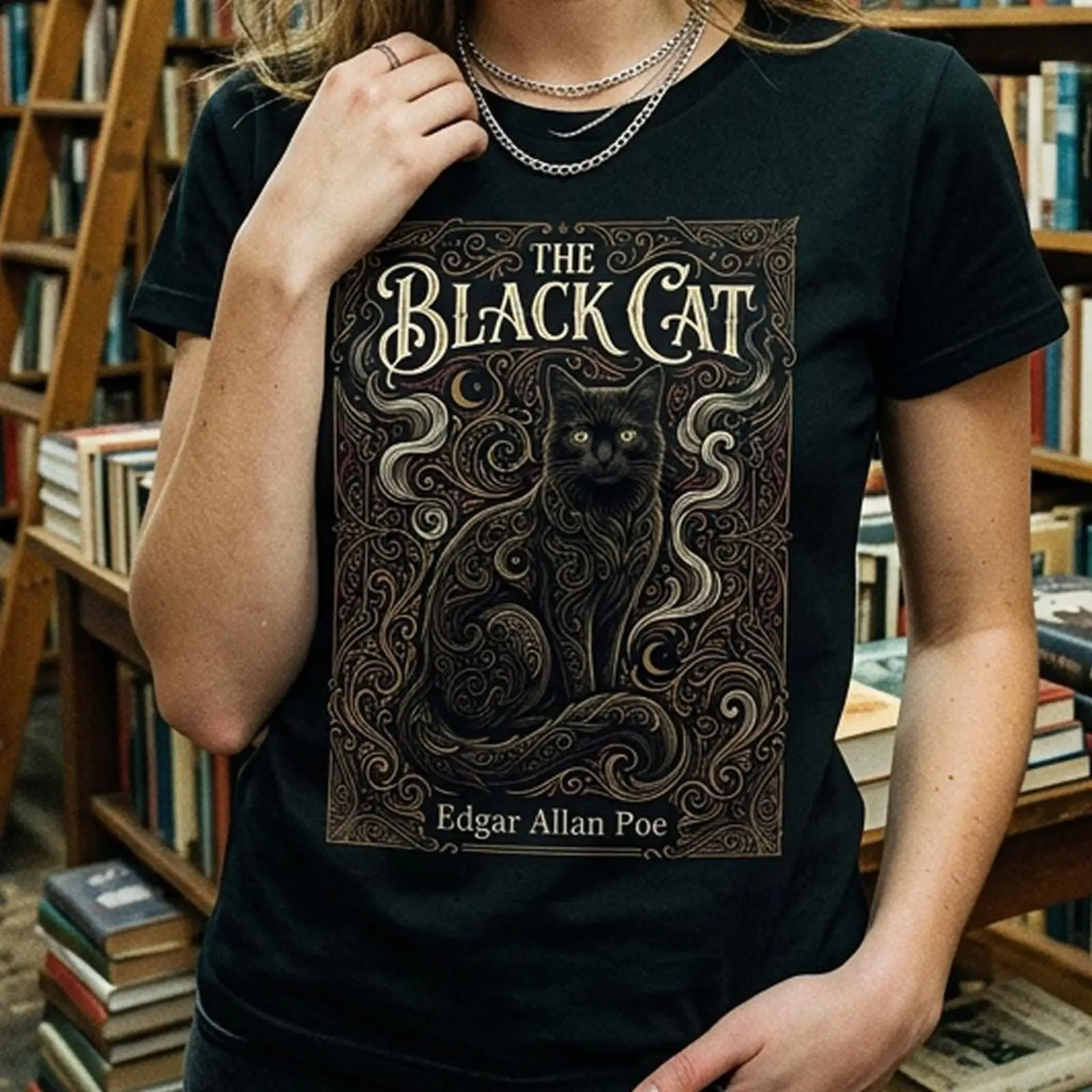Vintage Fashion Books - Maglietta The Black Cat di Edgar