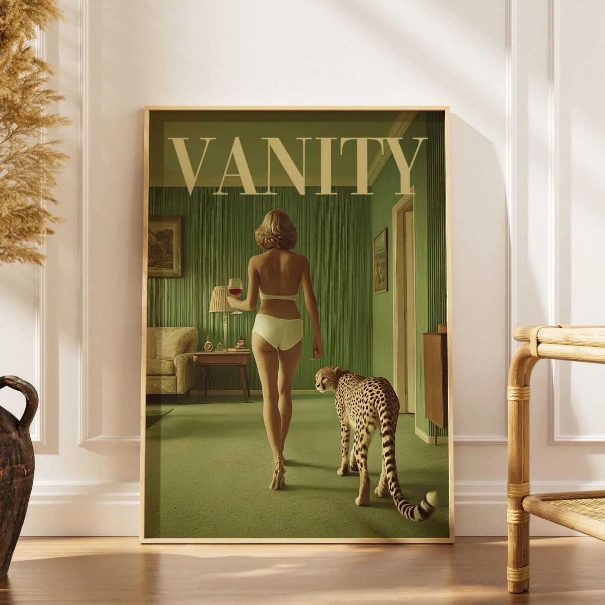 Vintage Vogue Fashion Poster - Poster Stampa su Tela Donna Vintage