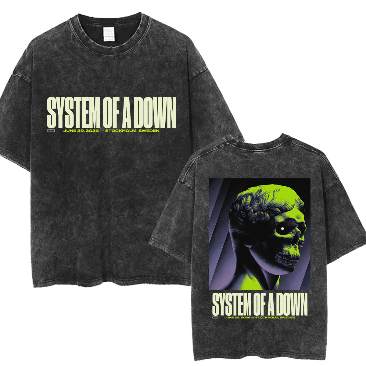 Vintage Fashion Eu - T-shirt lavata del tour 2026 di