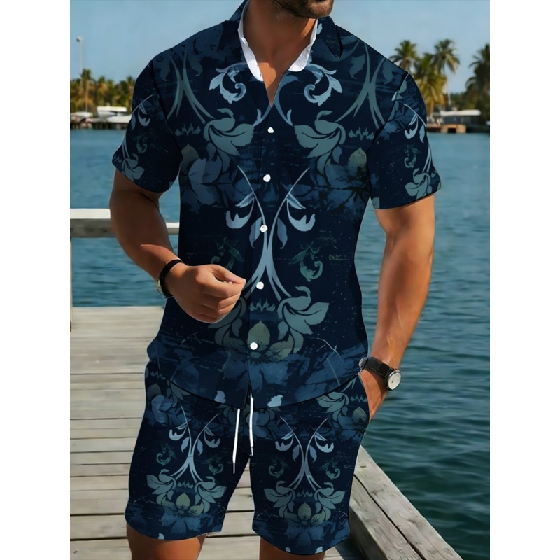 Completo da uomo blu navy con  - Printed Floral Shirt recensione e prezzo