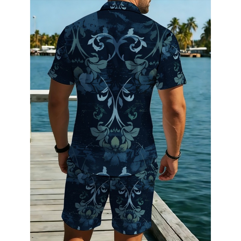 Completo da uomo blu navy con  - Printed Floral Shirt recensione e prezzo