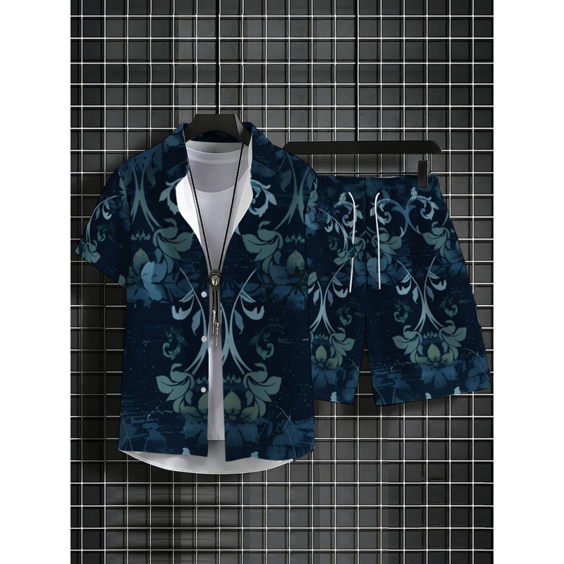 Completo da uomo blu navy con  - Printed Floral Shirt recensione e prezzo