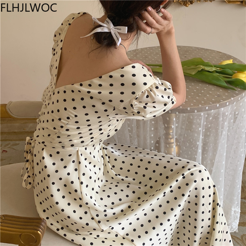 Abito lungo lungo Chic a pois  - Vintage Fashion Korea recensione e prezzo