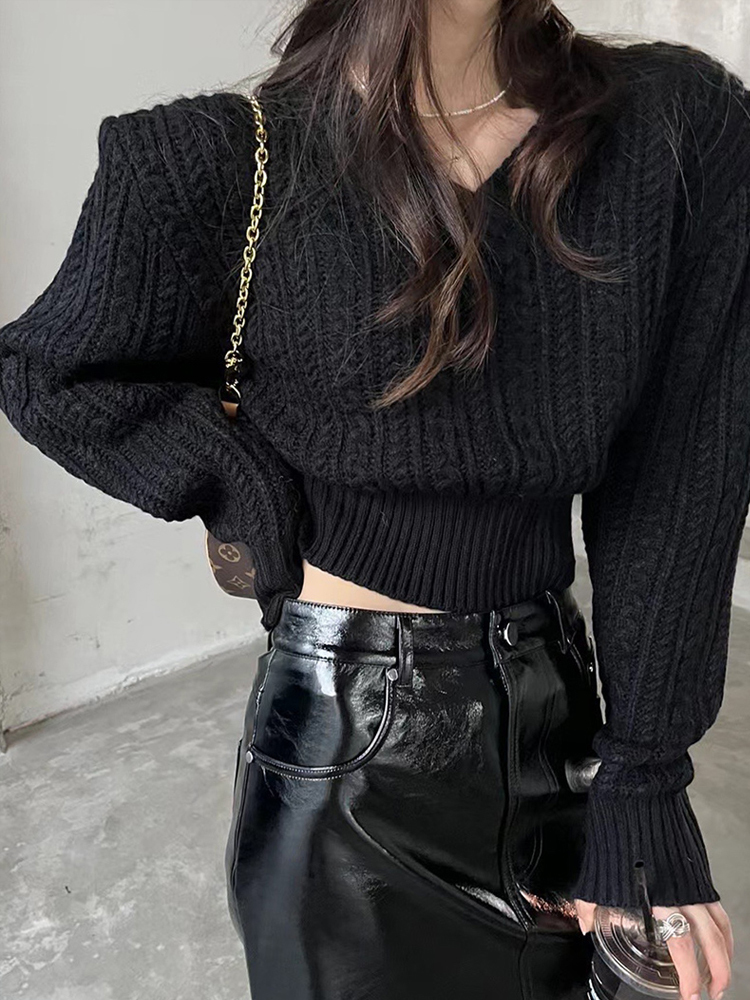 Maglione corto con scollo a V  - Vintage Fashion Old Money recensione e prezzo