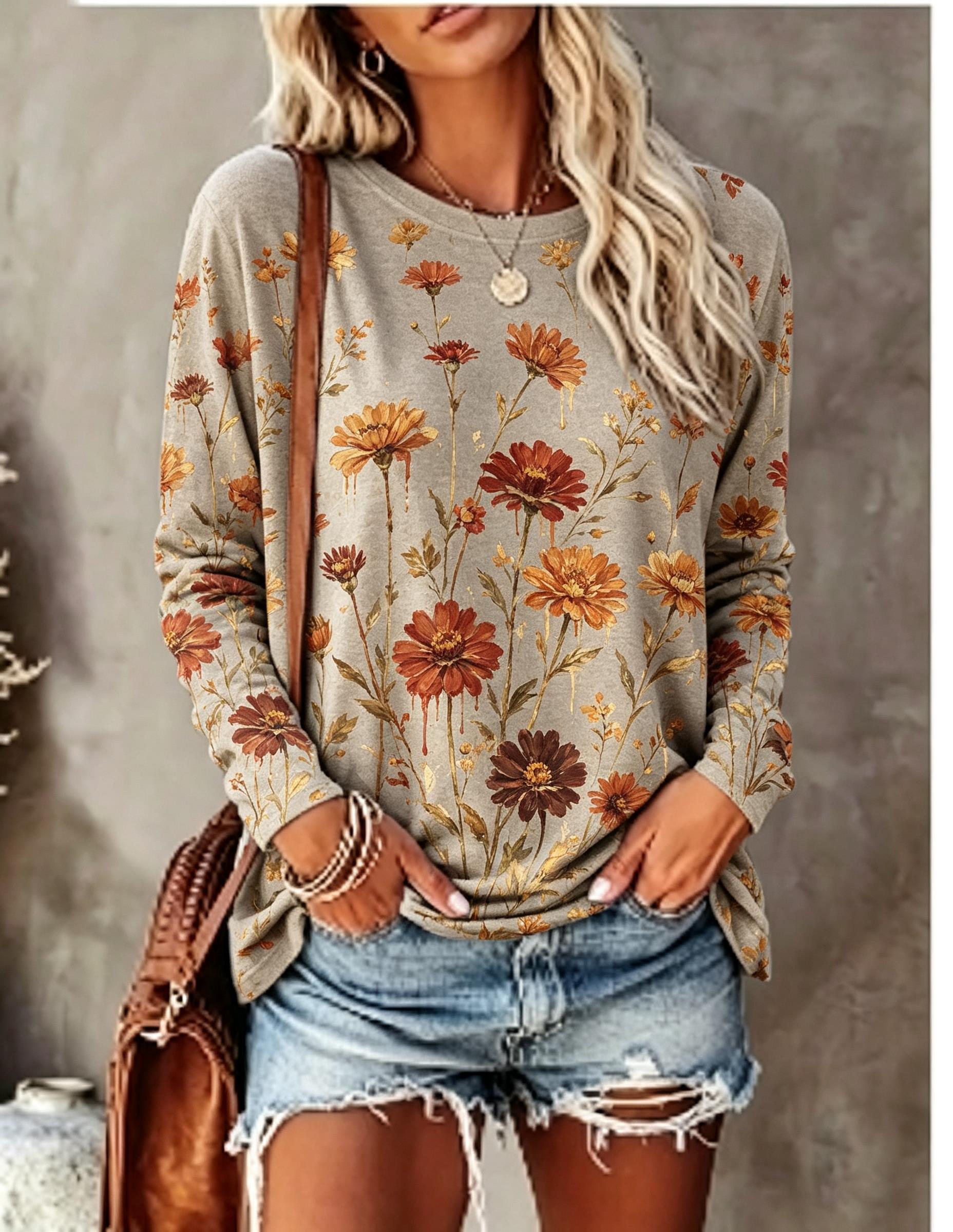 Maglietta a maniche lunghe da  - Printed Floral Shirt recensione e prezzo