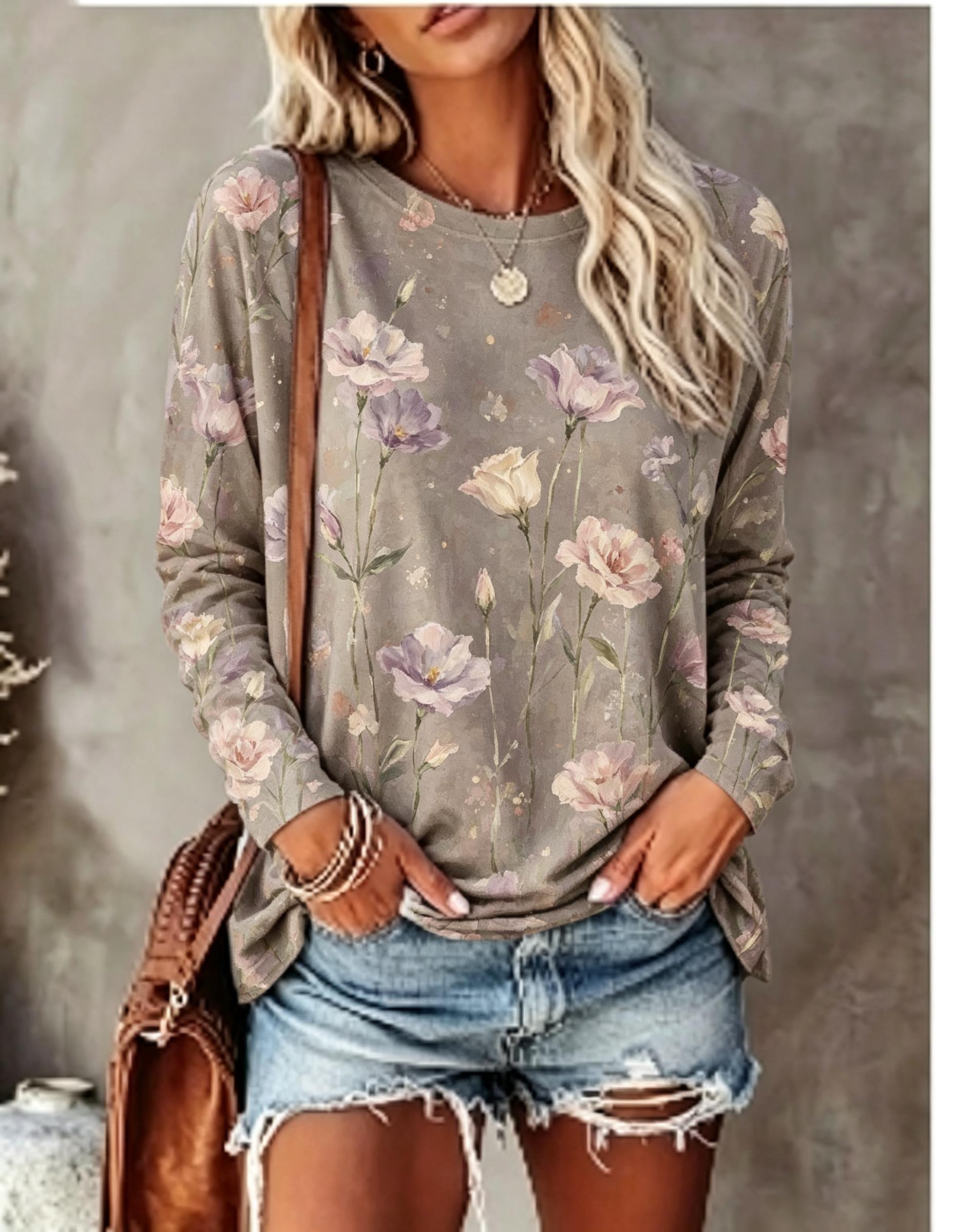 Maglietta a maniche lunghe da  - Printed Floral Shirt recensione e prezzo