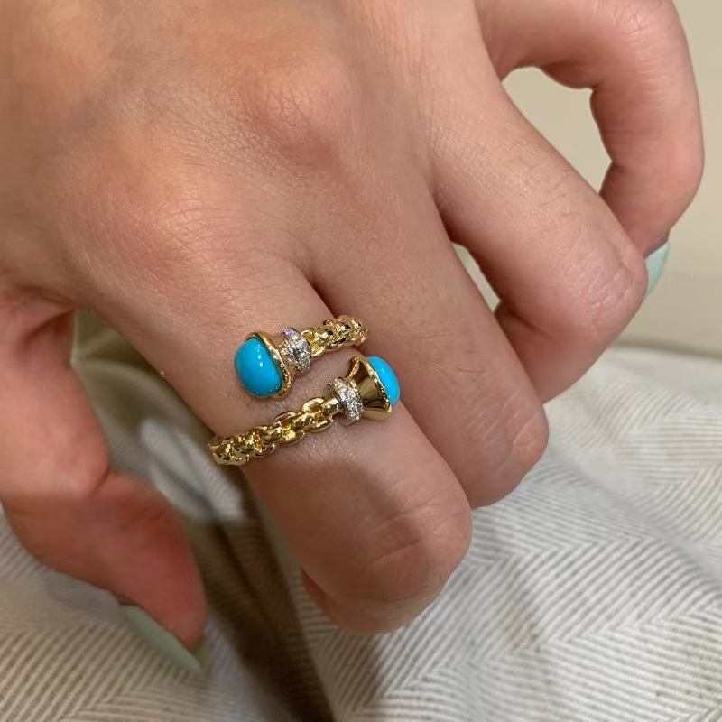 Anelli di diamanti turchesi si - Vintage Fashion Old Money recensione e prezzo
